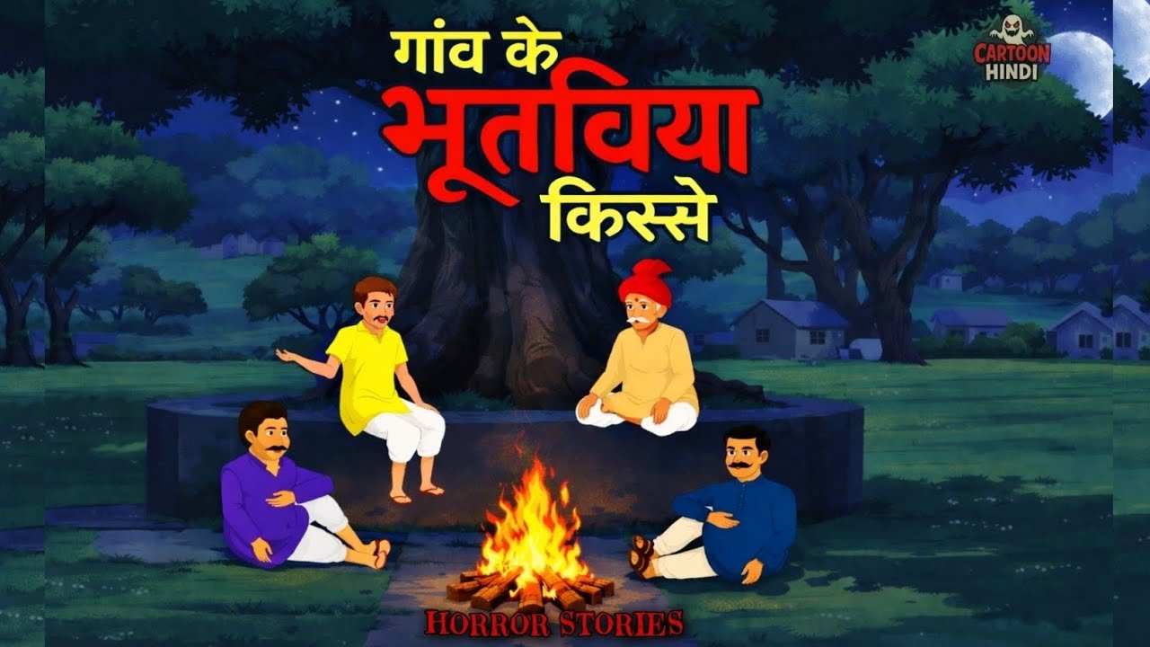 चौपाल पर भूतिया किस्से । Haunted village। Horror kahaniyan | scary kahani | Horror | CartoonHindi 