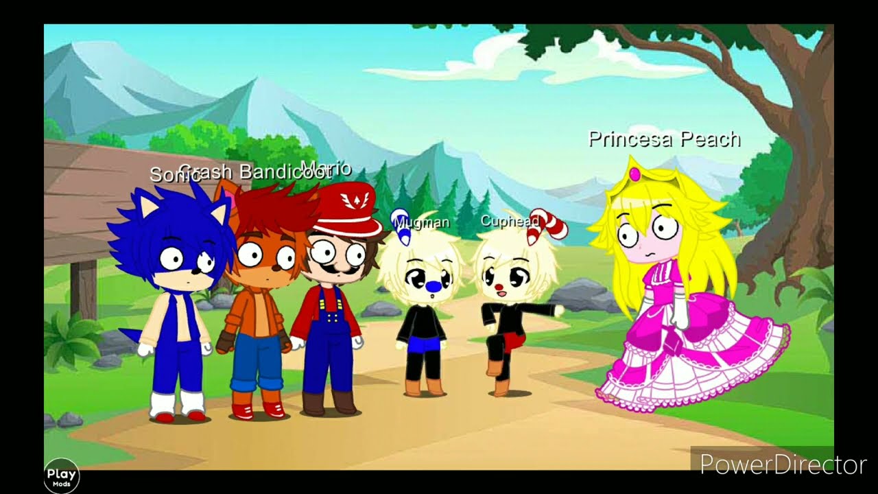 Se que puedo volar/Meme/Super Mario Bros/Crash Bandicoot/Sonic the Hedgehog/Cuphead/Gacha Art