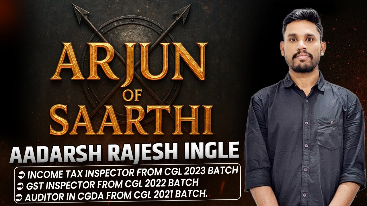 ARJUN OF SAARTHI AADARSH INGLE || INCOME TAX INSPECTOR || GST INSPECTOR || AUDITOR IN CGDA #ssc