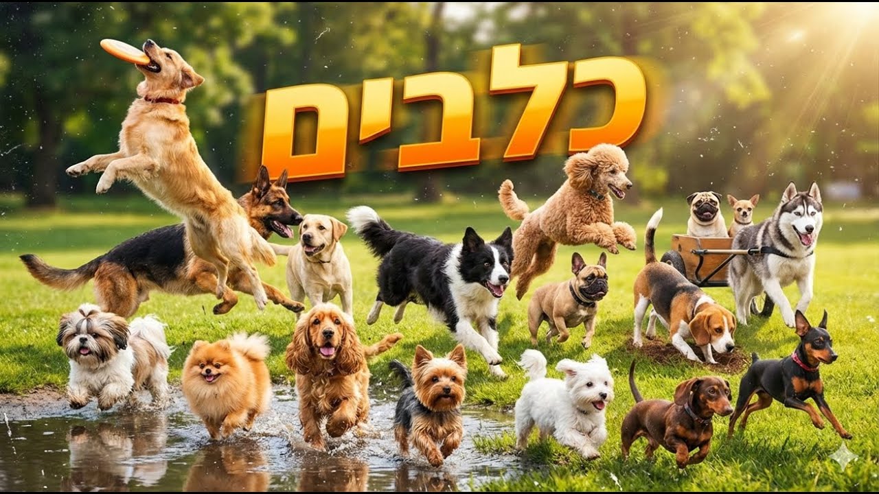 כלבים לילדים 🐶 סוגי כלבים 🐩 כלב חברו הטוב של האדם חיית מחמד