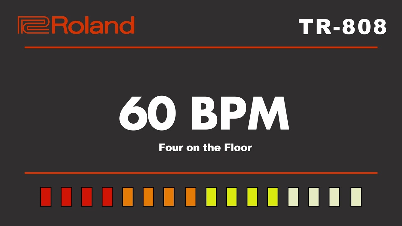 Roland TR-808 Four On The Floor 60 BPM Backing Track