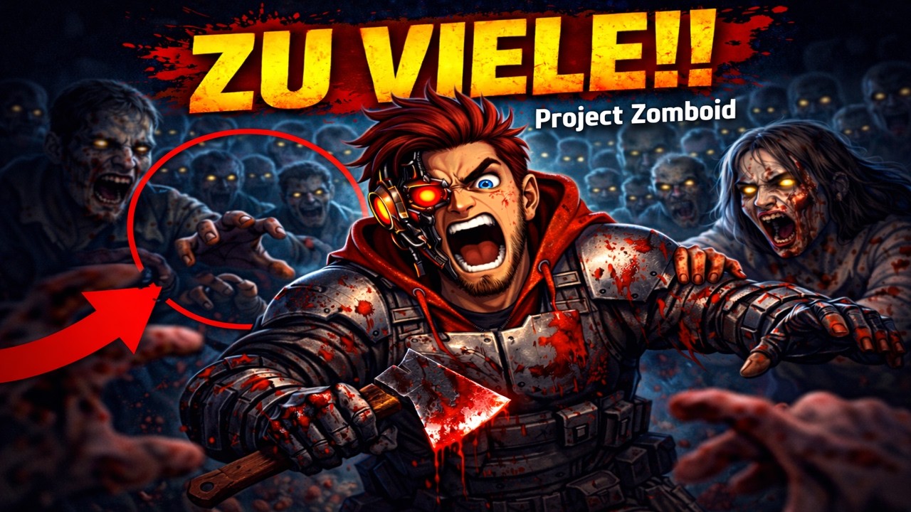100 Zombies gegen mich... ich war tot 💀💀| Project Zomboid Folge 2