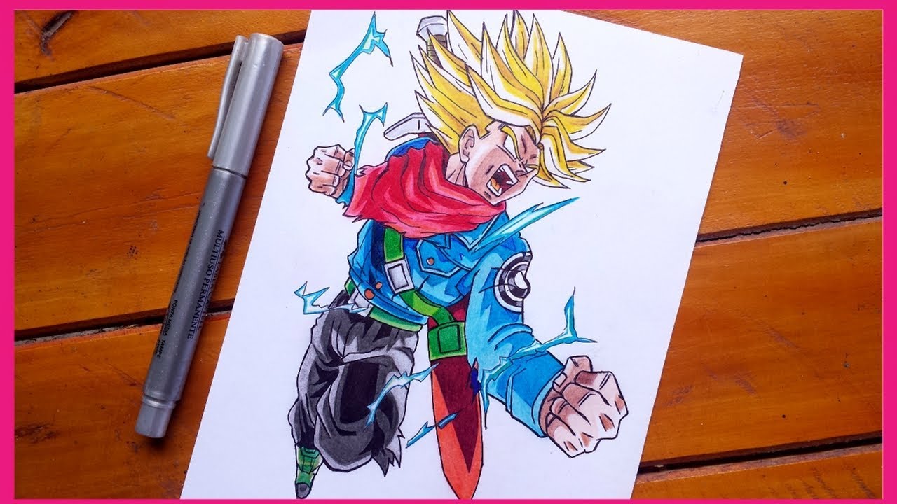 Como desenhar o trunks do futuro ssj Furia 🔥
