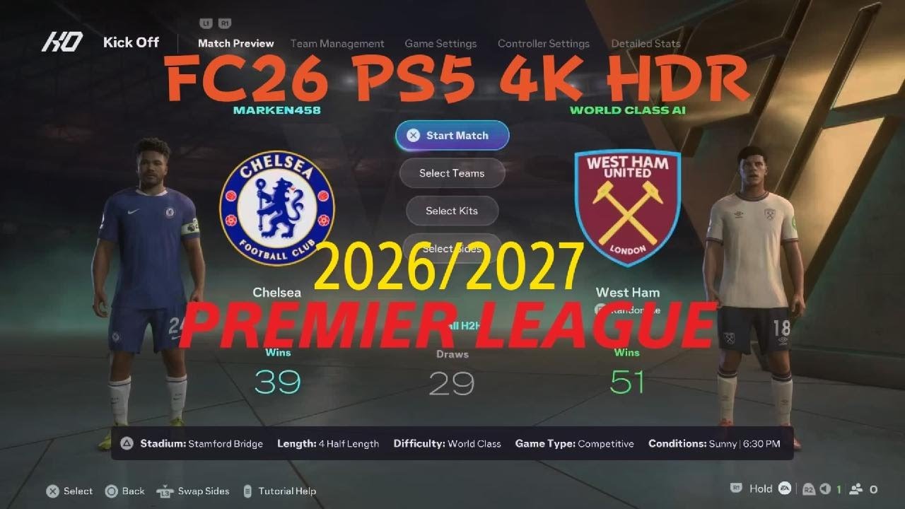 EA SPORTS FC 26* Chelsea London vs West Ham United 