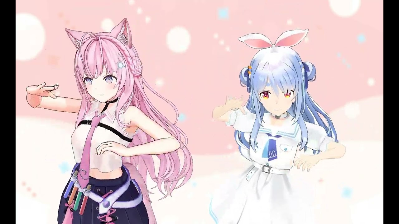 [4K mmd] Hololive Hakui Koyori Usada Pekora Summertime Dance ホロライブ 博衣こより 兎田ぺこら tiktok ダンス