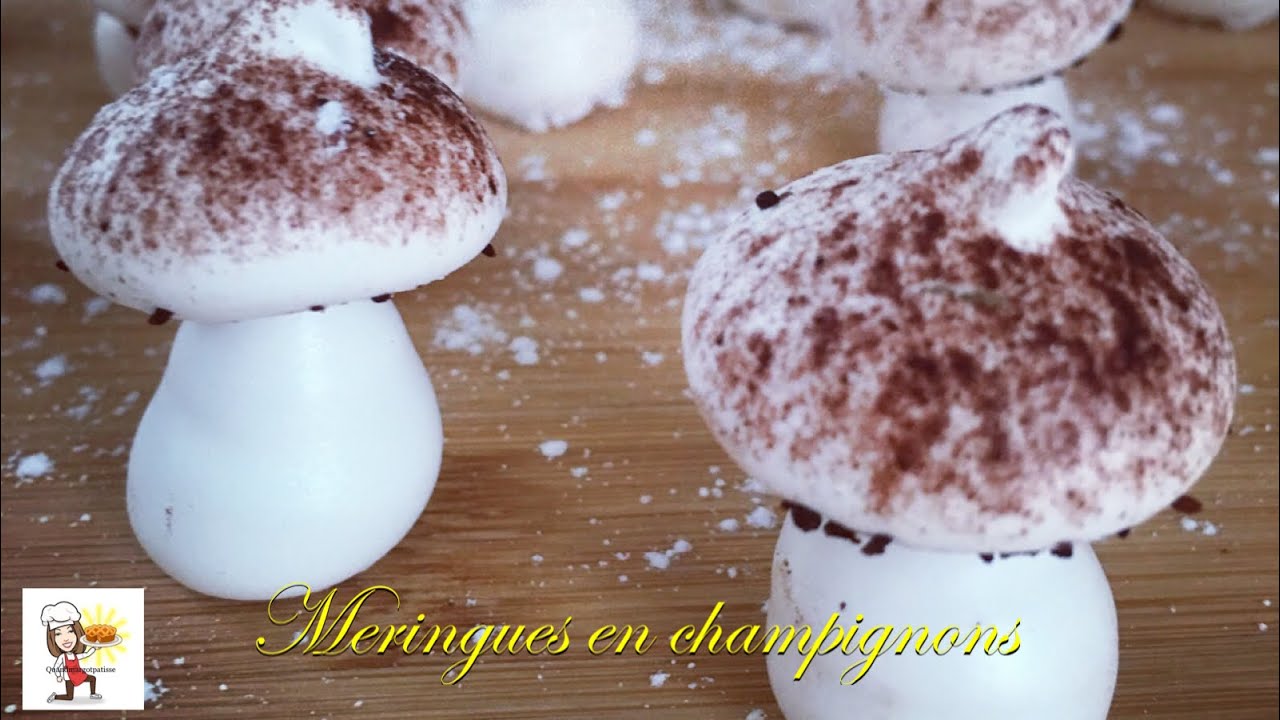 Meringues en forme de champignons