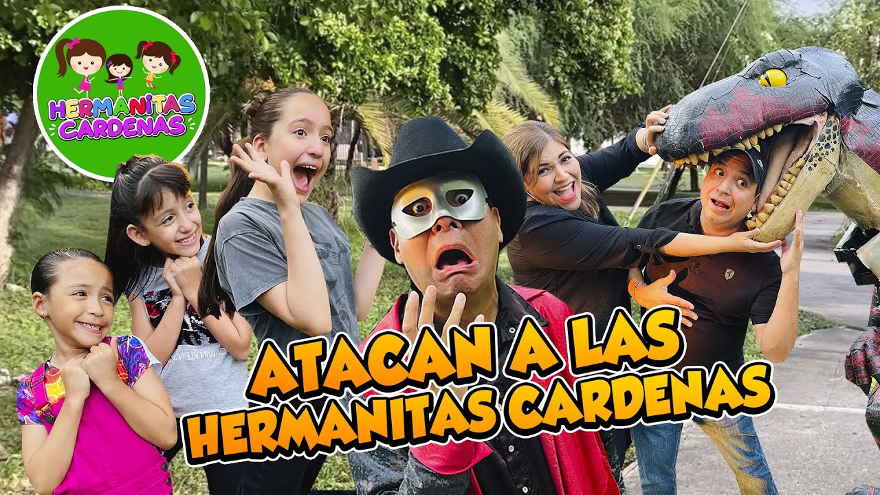 Atacan a LAS HERMANITAS CARDENAS | El Dinosaurio muerde a las Hermanitas Cardenas |Manito y Maskarin