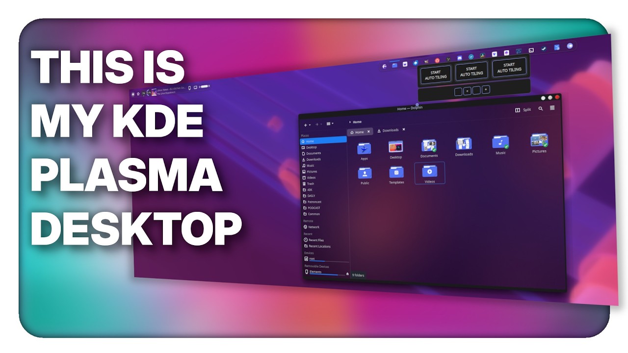 Как я настроил свой рабочий стол KDE: автотайлинг, тема, иконки, раскладка, активности...