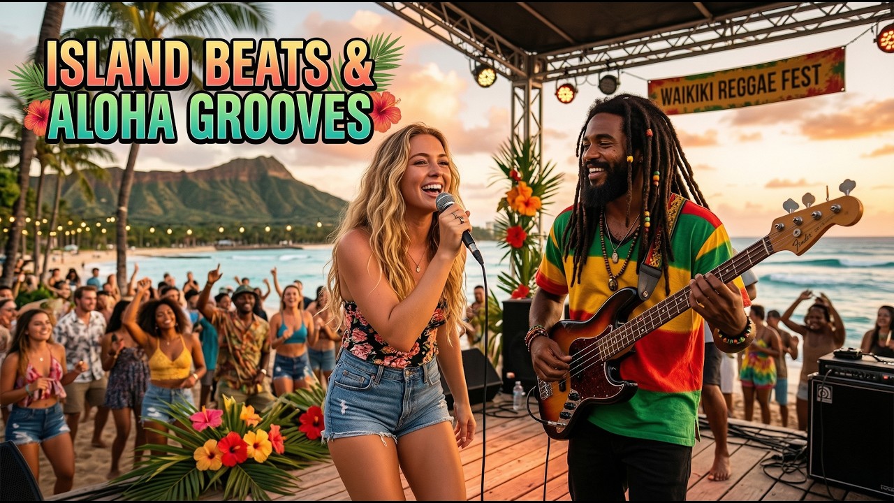 🎬 Hawaii Reggae Beach Party 🌴🎶 | Tropical Island Sunset Vibes