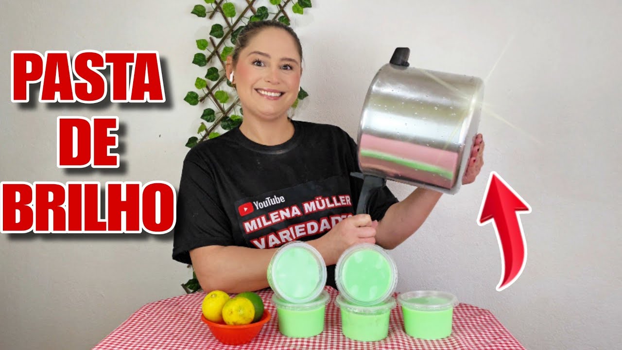 PASTA DE BRILHO SIMPLES COM LIMÃO 🔆 BRILHA ALUMÍNIO E INOX COM FACILIDADE✨️ ECONOMIZE OU VENDA MUITO