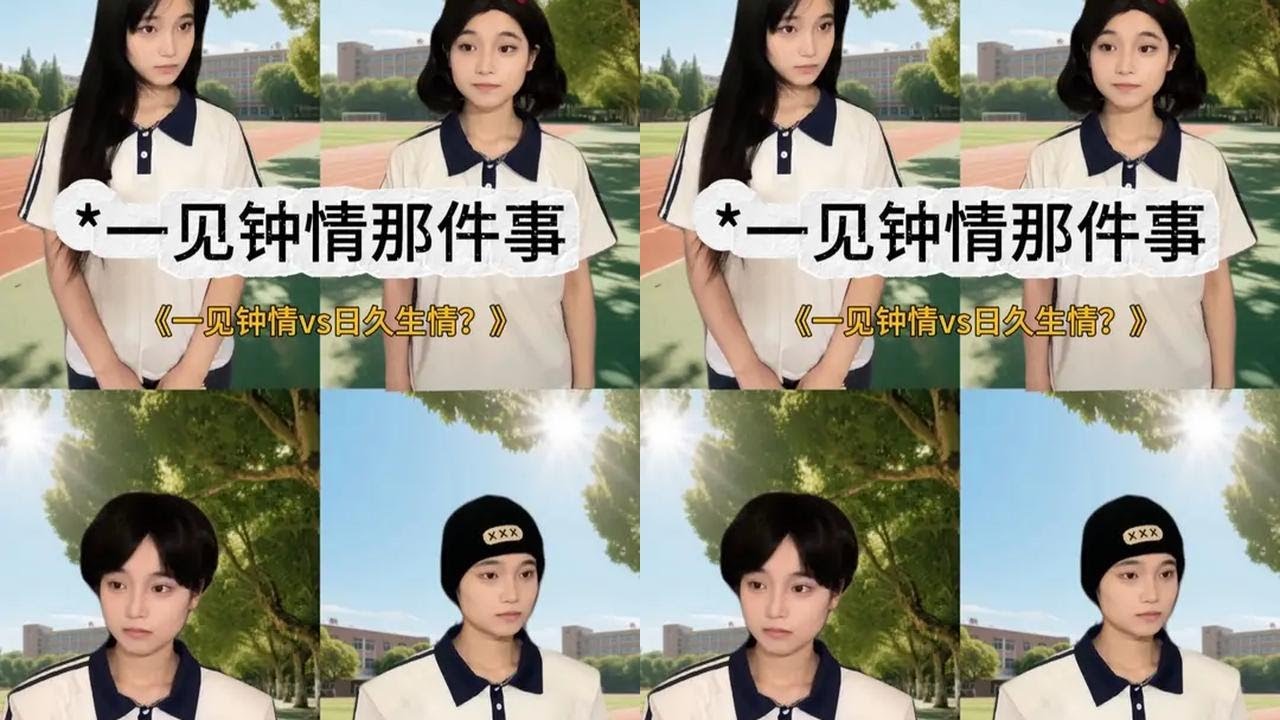 一见钟情比得过日久生情吗？#校园 #一人分饰多角 #剧情演绎 #情感 #青春校园