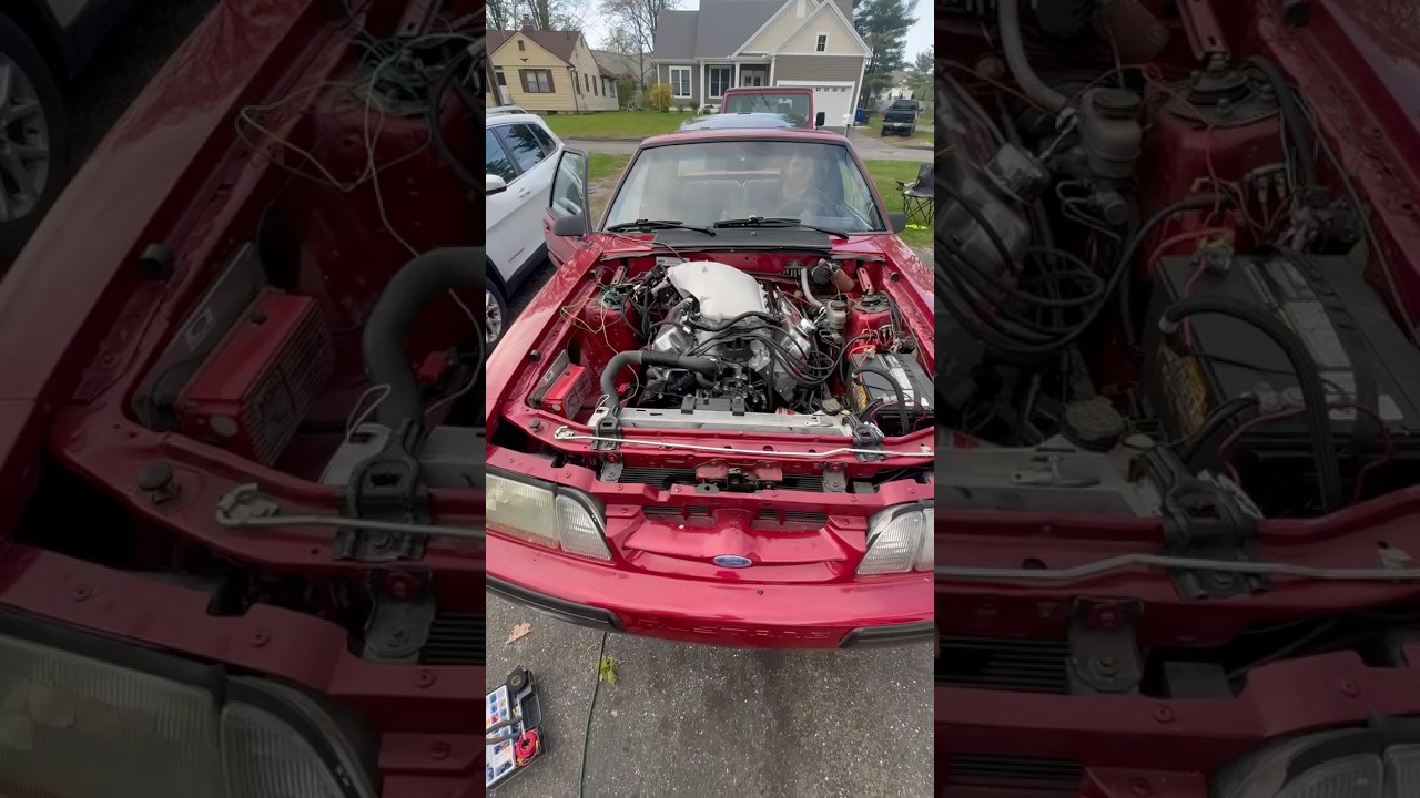 408W Stroker VERY FIRST start up! #smallblockford #stroker #solidroller #foxbody