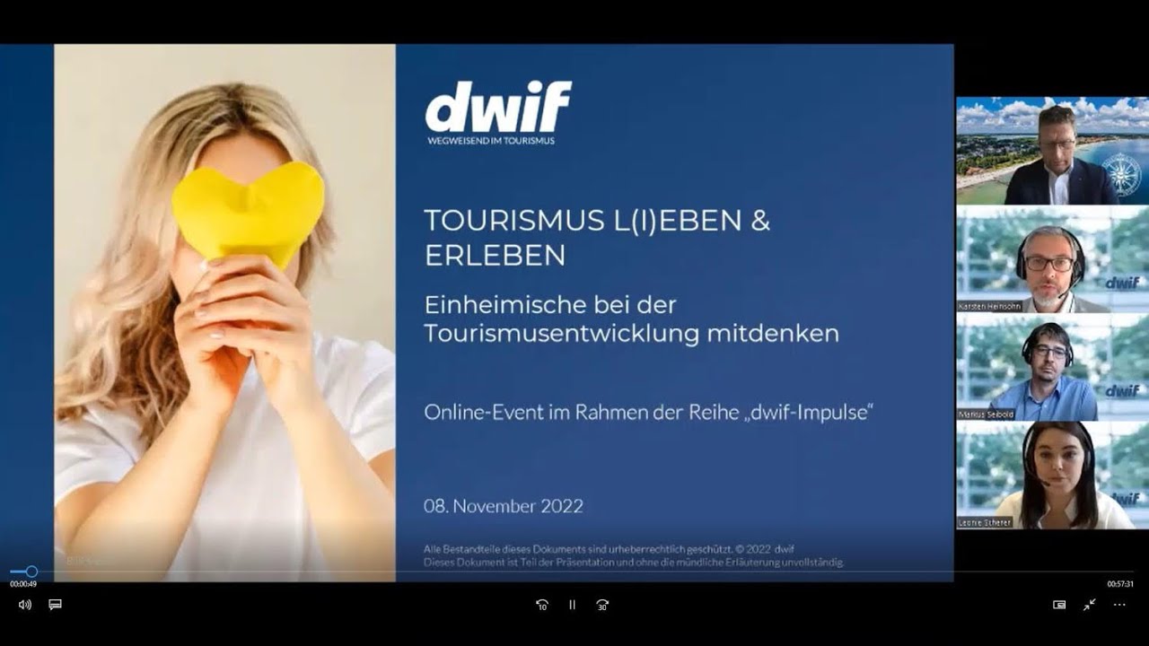 dwif Impulse: TOURISMUS L(I)EBEN & ERLEBEN