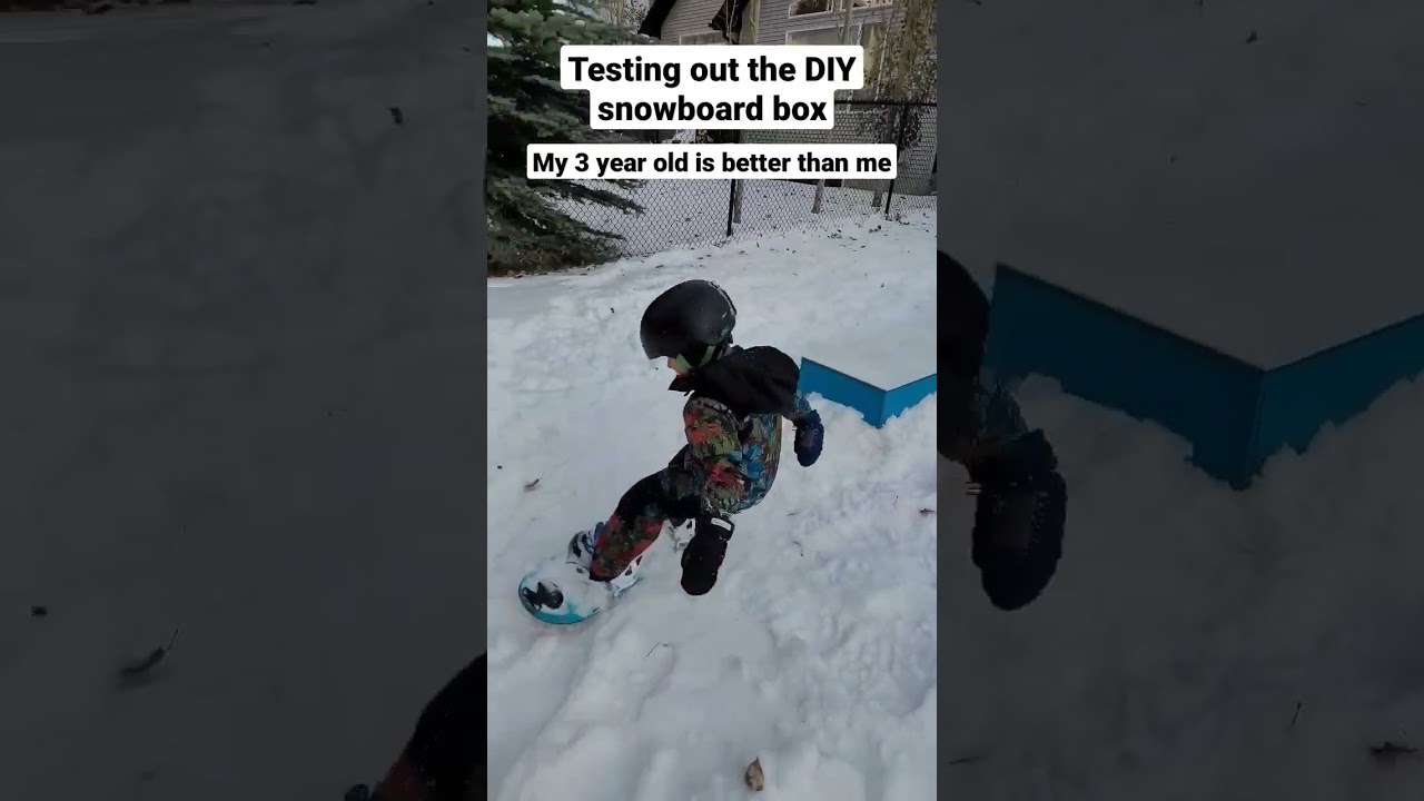 Testing out the DIY snowboard box.. 😃
