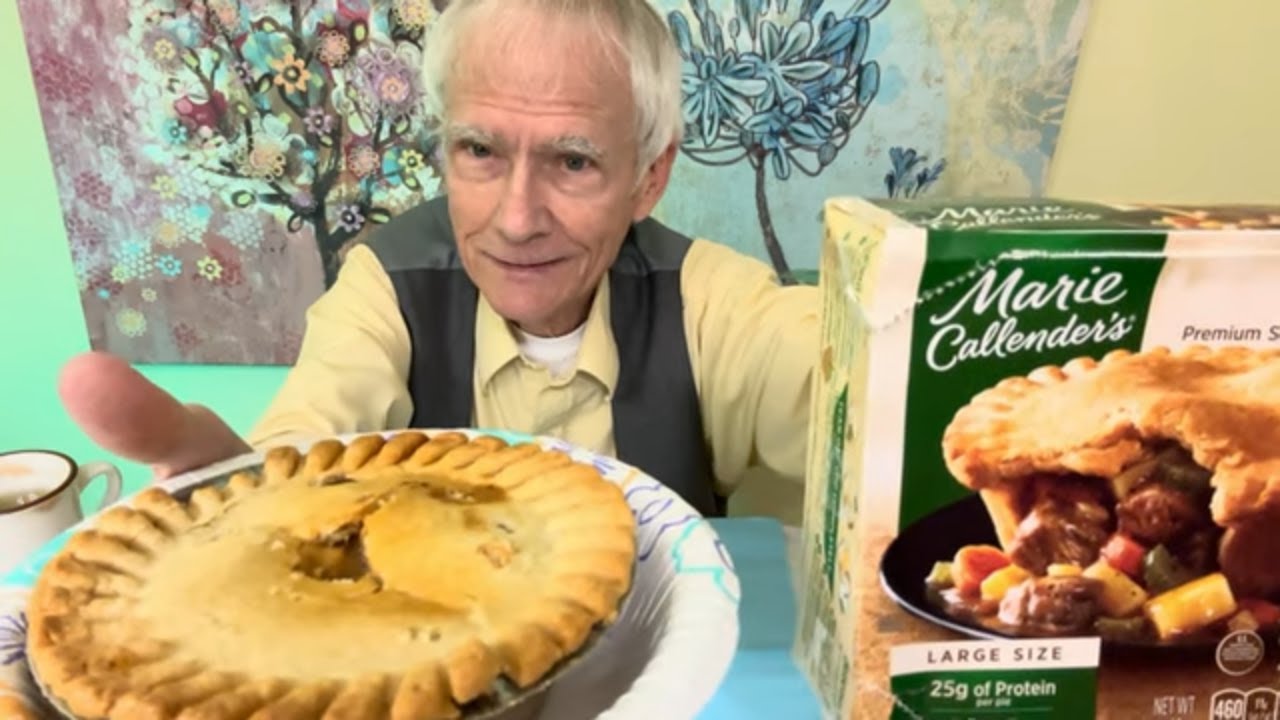 ASMR: Marie Callender's Premium Seasoned Beef Pot Pie for cold weather!