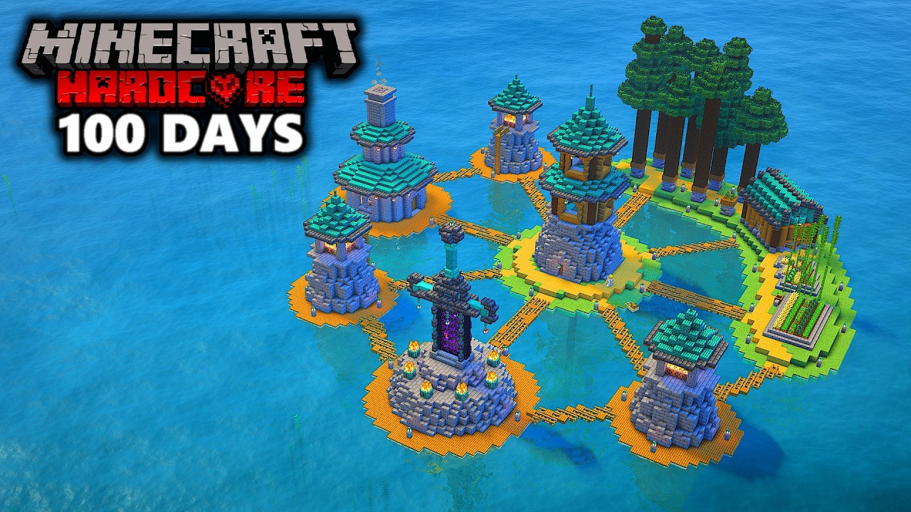 I Survived 100 Days LOST AT SEA in Minecraft Hardcore