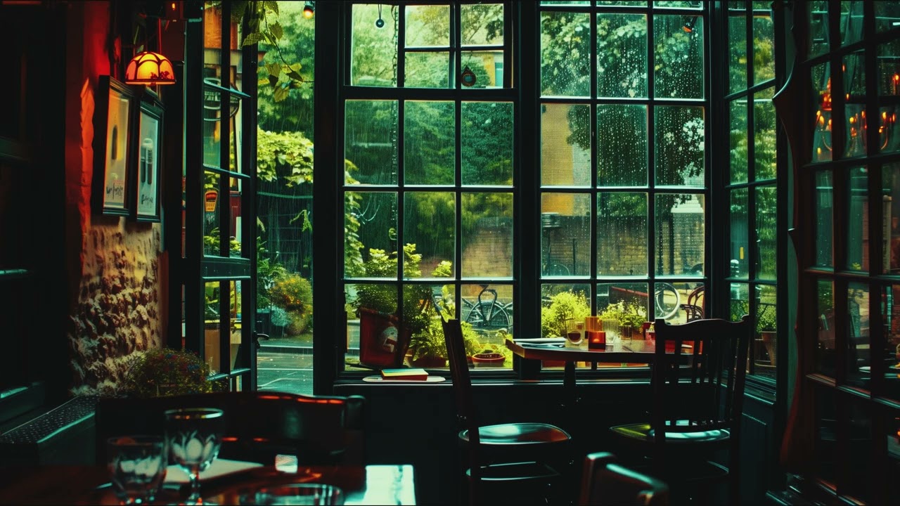 ☕Rainy Afternoon Café Ambience | Cozy Afternoon Study & Relaxation🌧️