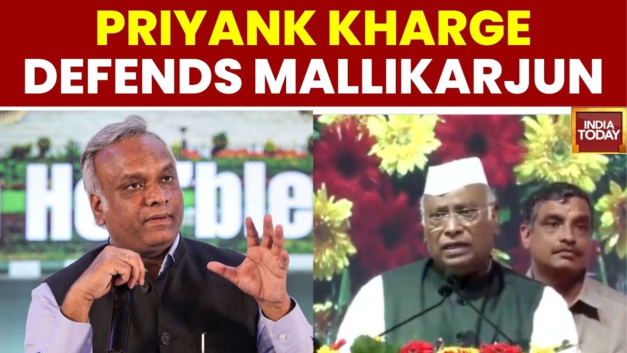 Mallikarjun Kharge Row Deepens! Priyank Kharge Defends Congress Chief | India Today News
