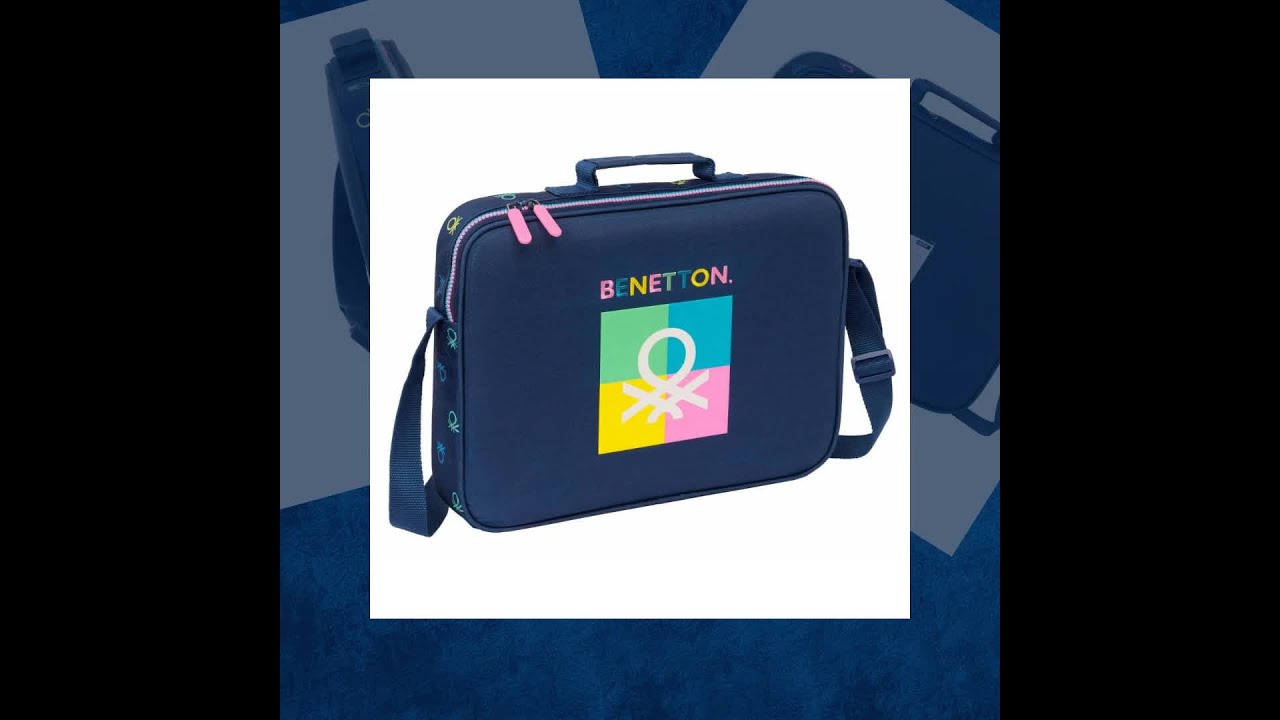 &Scaron;kolsk&aacute; ta&scaron;ka Benetton Cool N&aacute;morn&iacute;cka modr&aacute; 38 x 28 x 6 cm