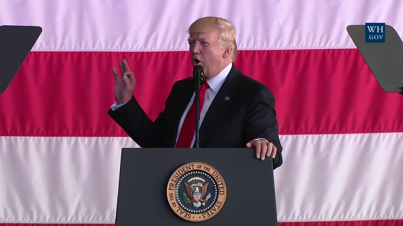 President Trump Gives Remarks to United States Military Personnel at Naval Air Station Sigonella