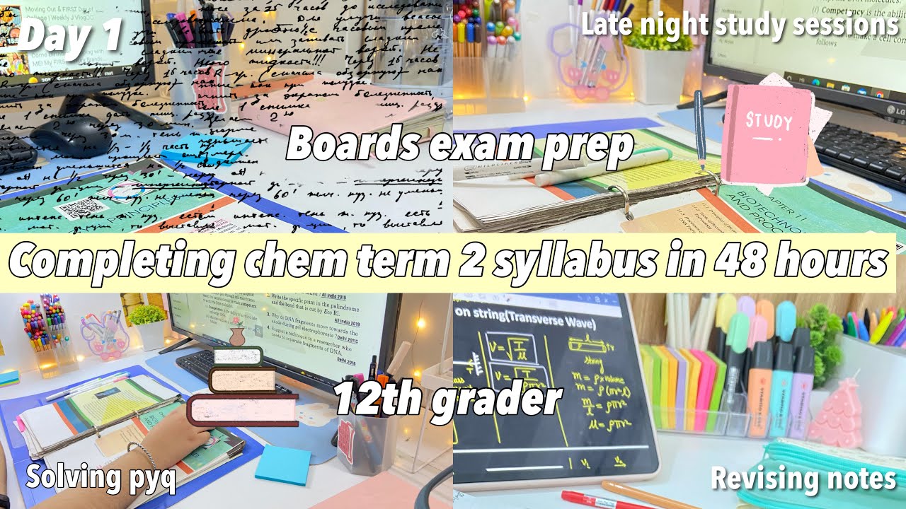 Chemistry board exam preparation ✨| study vlog