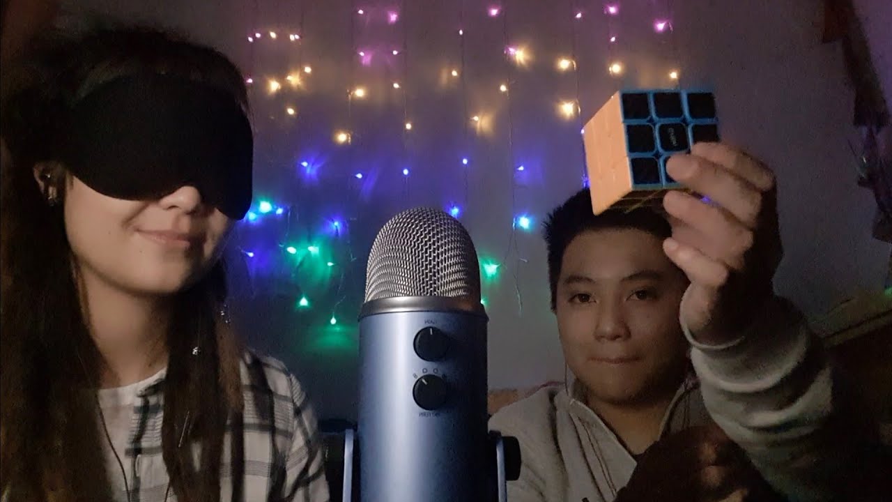 ASMR| Guess the trigger challenge! Flatmate Ethan's FIRST TIME trying asmr 🥳
