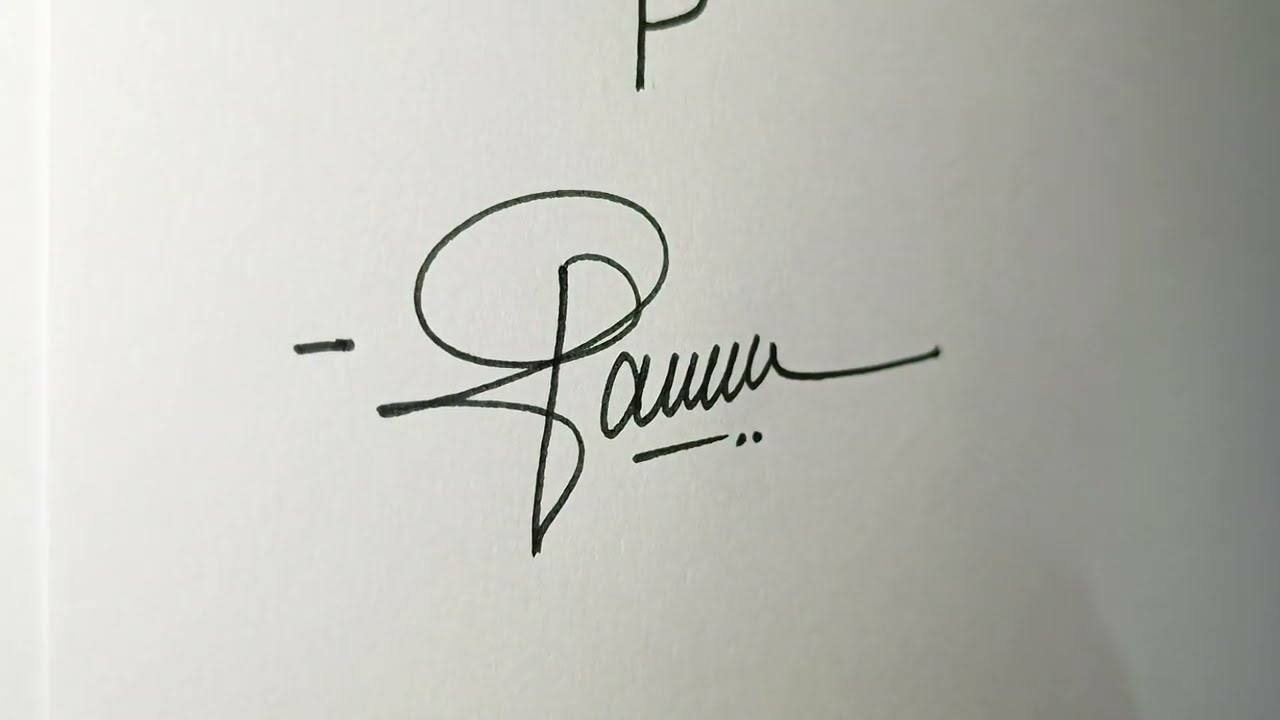 How to sign the letter P ❤️✨ #calligraphy #signature