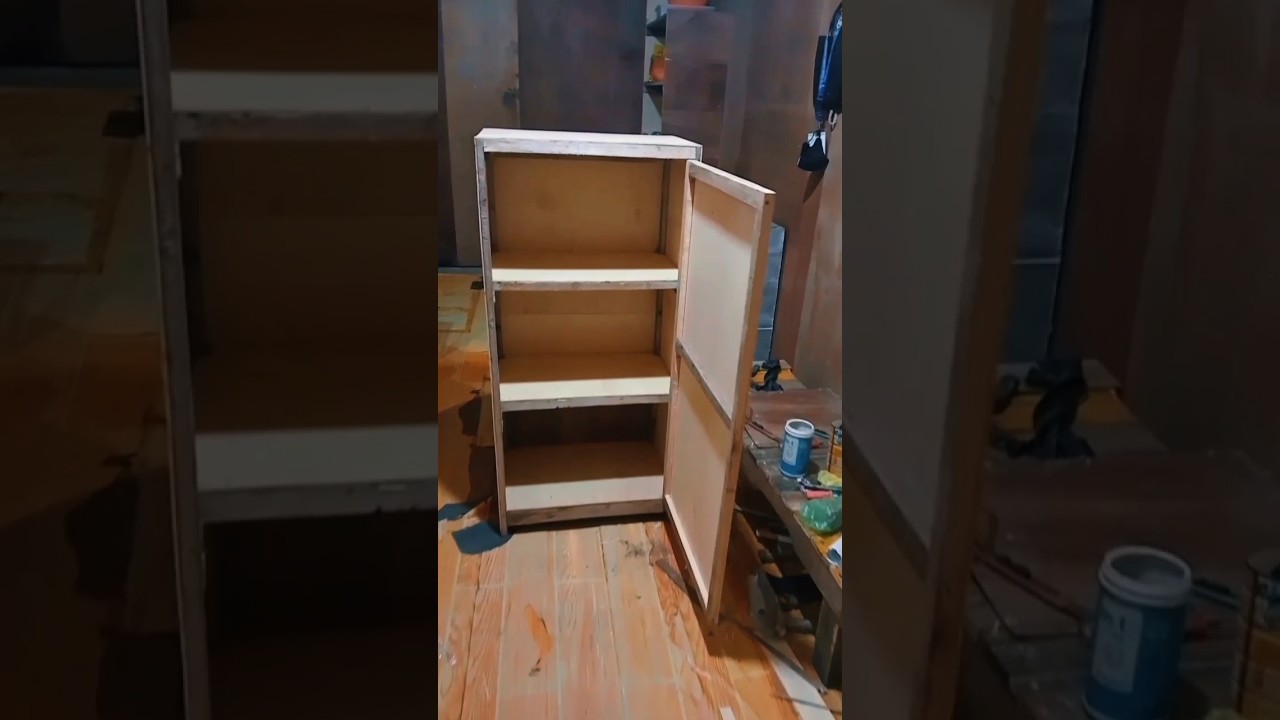Contoh lemari triplek #woodworking #furniture #shorts