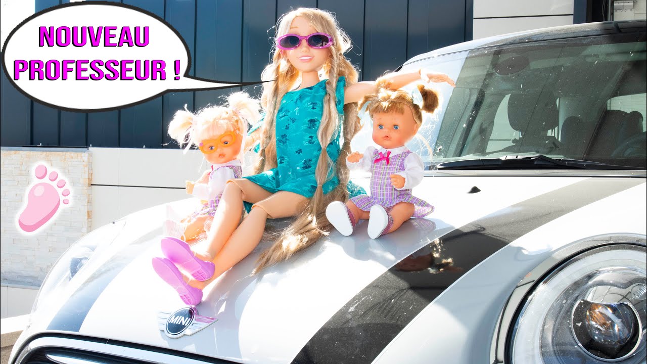 💖 Noa et No&eacute; ont un nouveau professeur 💖 Elle ressemble &agrave; la princesse Raiponce ⭐️ Grande poup&eacute;e