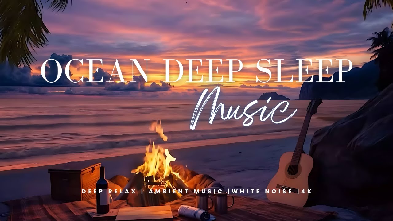 Tranquil Sea Beach Waves for Sleep and Peace | 3 Hours Ocean Ambience 4K