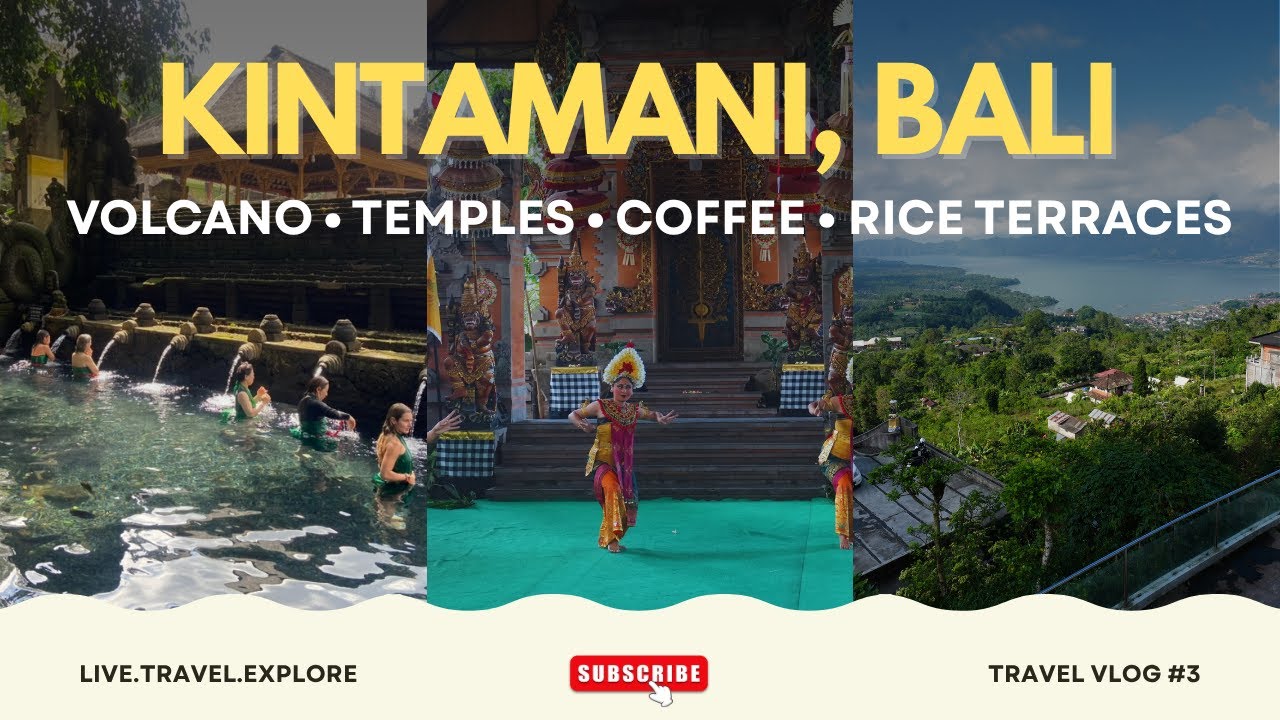 Kintamani, Bali 🇮🇩 – Volcano Views, Tirta Empul Temple & Coffee Tasting | Travel Vlog #3 | Hindi