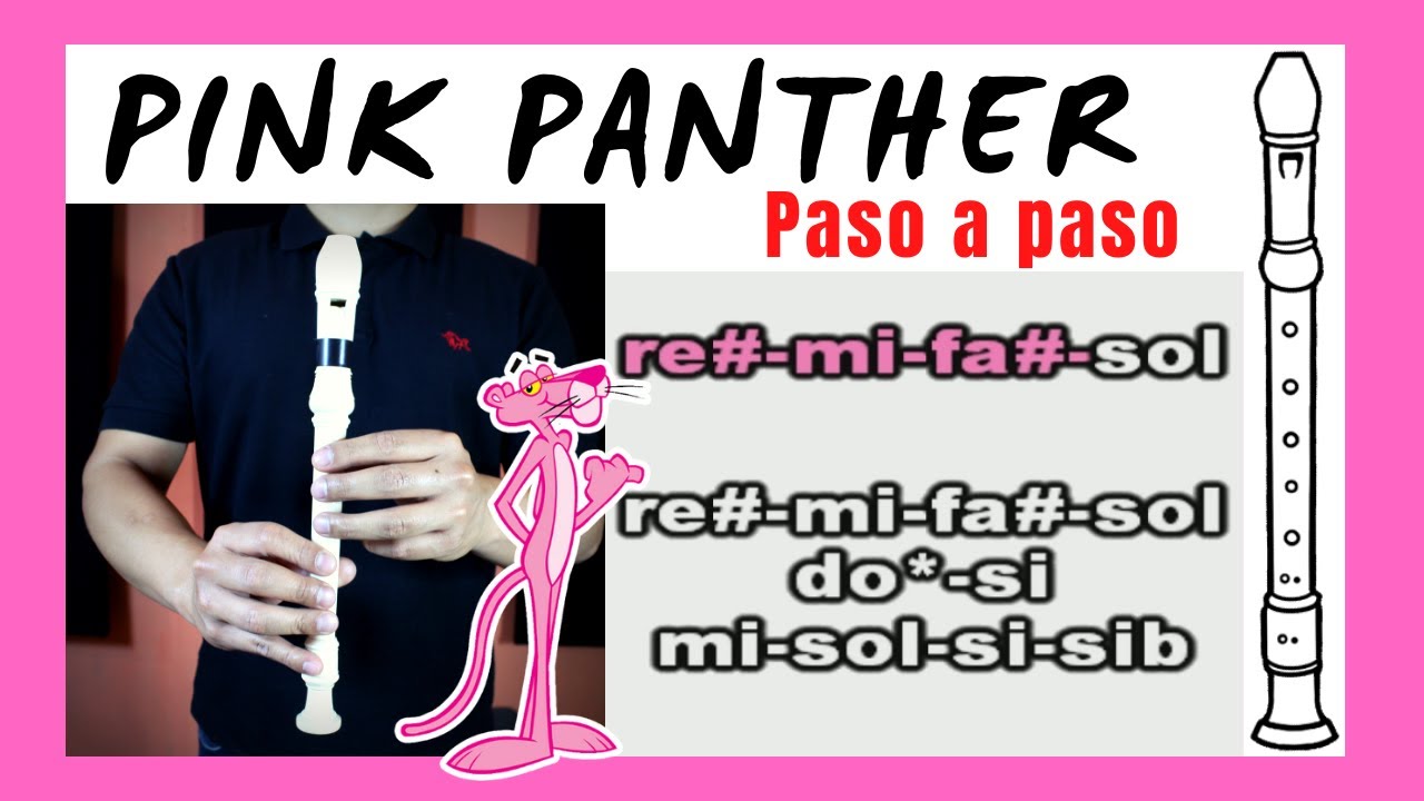 La pantera rosa ⭐️ FLAUTA DULCE notas  🤩🛑 Paso a paso NUEVO SEGMENTO 🛑🤩