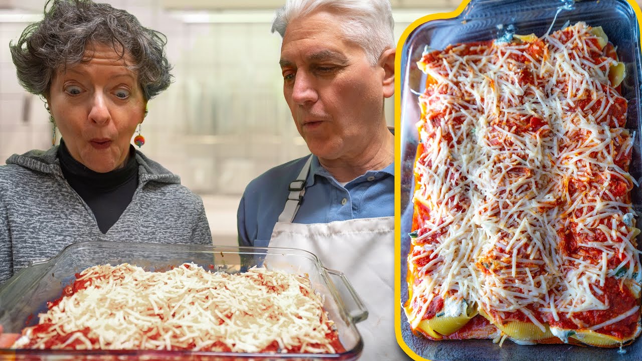 I Surprised My VEGAN Parents With Stuffed Shells!