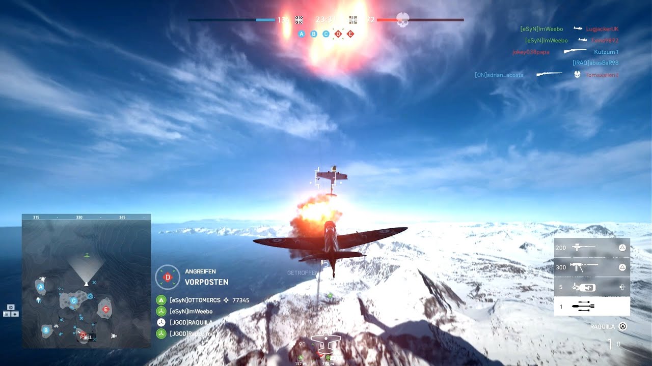 Spitfire MK VB Fjell Gameplay (85-0)  PS5 BFV