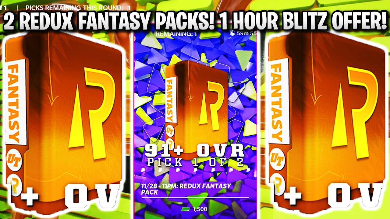 2 REDUX FANTASY PACKS! 1 HOUR REDUX FANTASY PACK BLITZ OFFER! | MADDEN 22 ULTIMATE TEAM