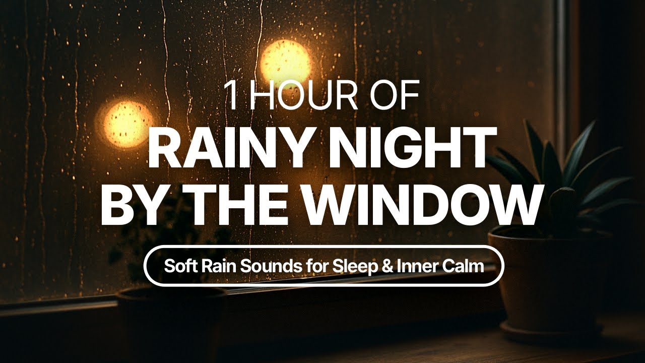 Rainy Night by the Window | 1 Hour of Soft Rain Sounds for Sleep & Inner Calm
