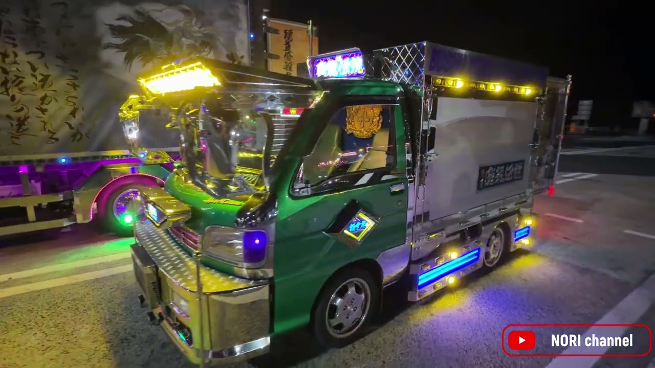 某サービスエリアでオールジャンルnight MT［街道レーサー、vipカー、デコトラ］集結