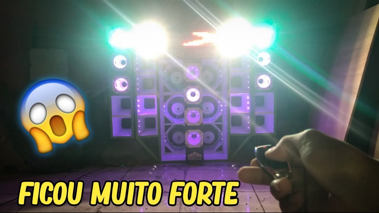 testei toda ILUMINAÇAO  do meu mini paredao