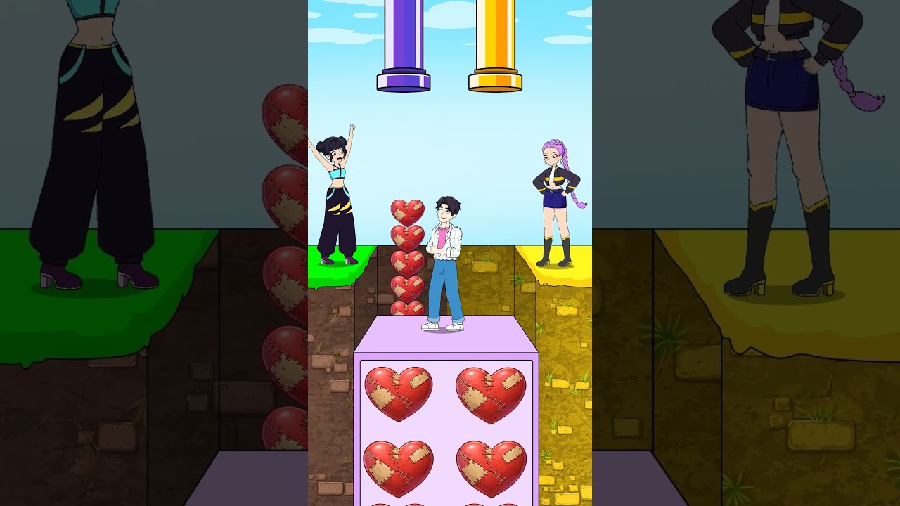 Love Challenge Rumi vs Zoey - Which Side Will JinuTake? | Kpop Demon Hunter