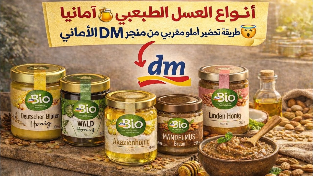 أنواع العسل الطبيعي في ألمانيا 🍯 + طريقة تحضير أملو مغربي بالعسل الألماني 😱😇