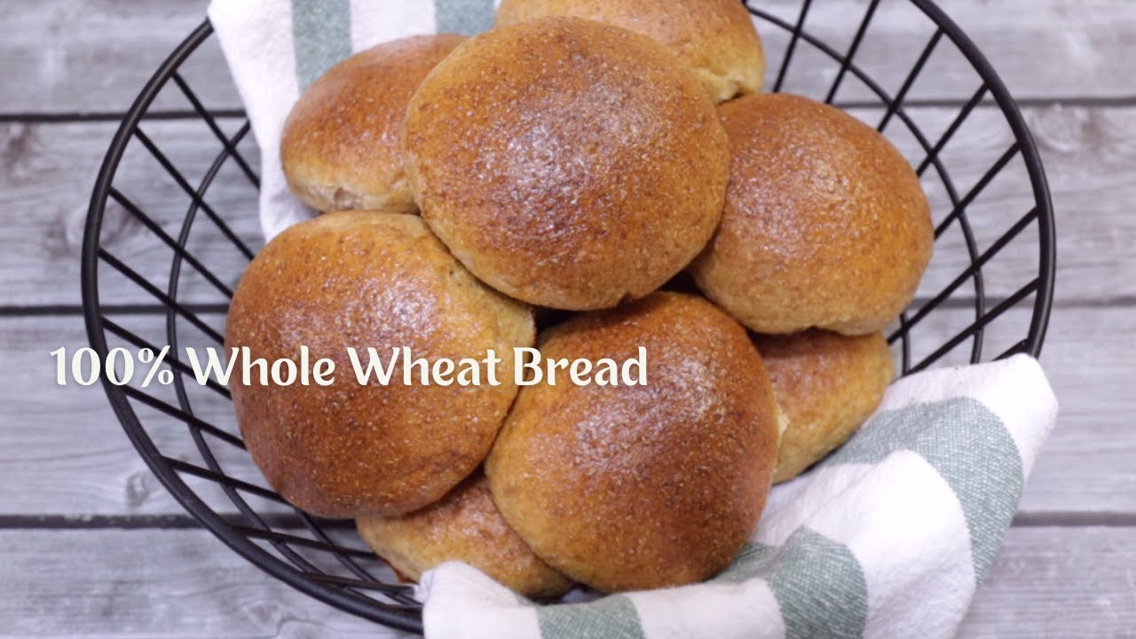 [sub]손반죽으로 100% 통밀 모닝빵 만들기 - 100% Whole Wheat Dinner Rolls l 온베이킹 On Baking