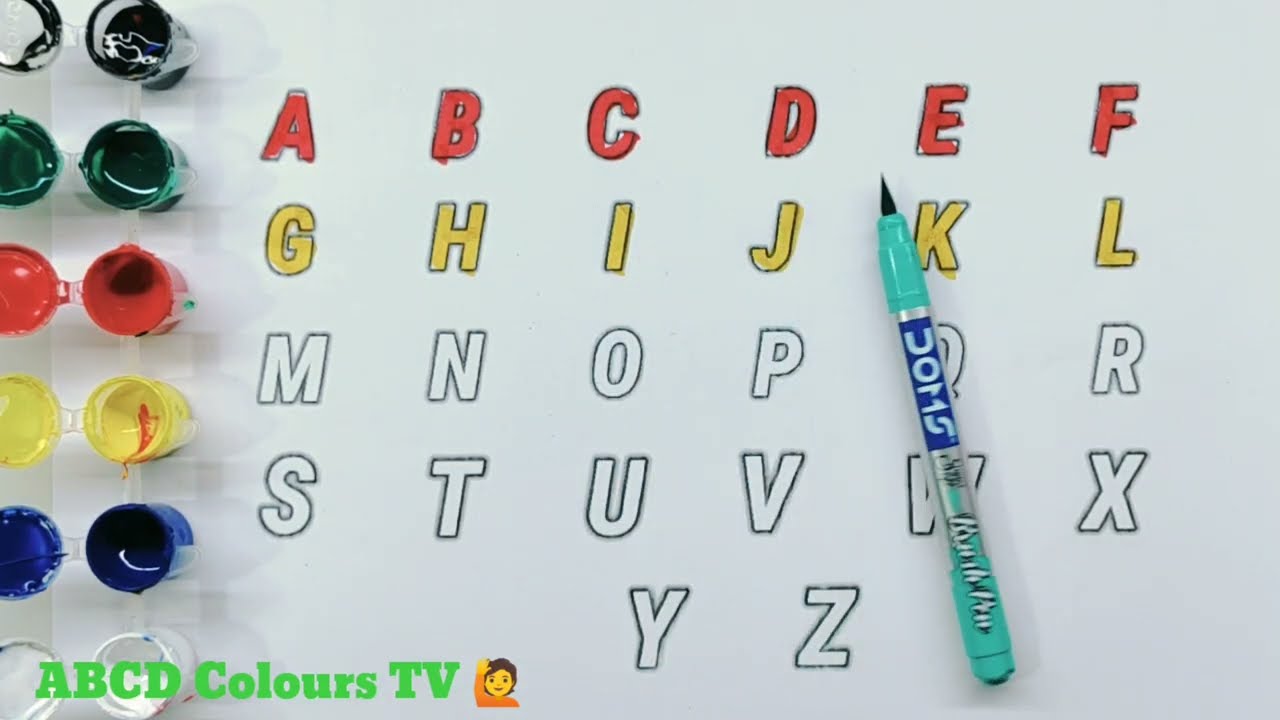 ABCD Colours TV 🙋🖌️ | Learn Alphabet A to Z ✍️ | Colouring & Drawing for Kids 🎨 | ABC Song