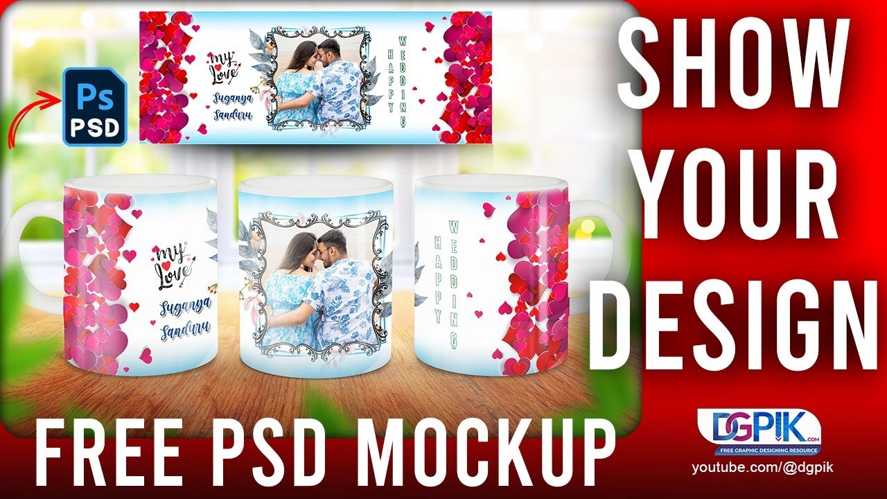 Best Free Mug Design PSD Mockup Templates for Photoshop in 2024 | Mug Mockup Template | dgmockup