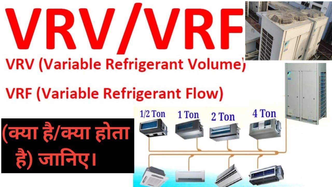 VRV या VRF सिस्टम क्या होता है, के बारे मे जानकारी। #vrf#vrv#variablerefrigerant flow#refrigeration