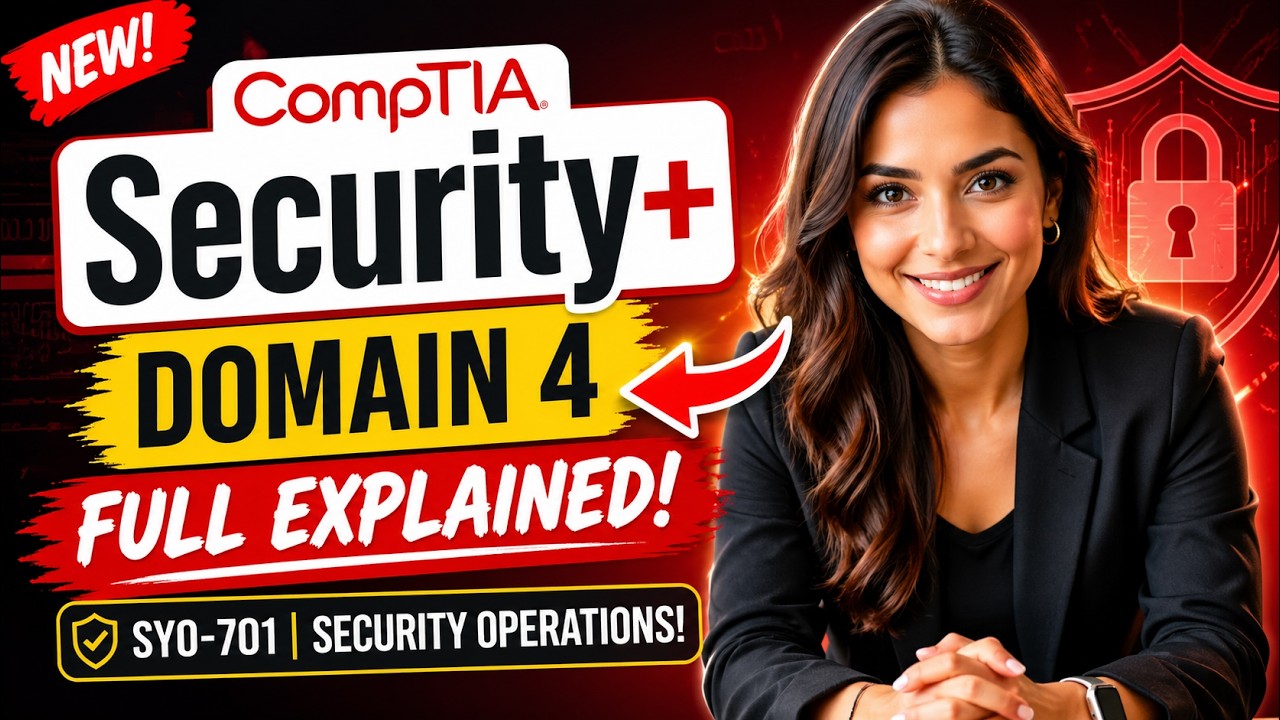CompTIA Security+ Domain 4 FULL Course | Security Operations Explained!