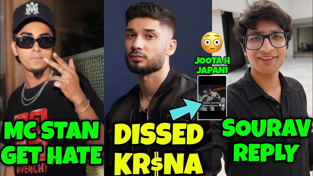 MC STAN GETS HATE ON 😱 KIDSHOT DISS KRSNA ? SOURAV JOSHI REPLY ON SECURITY 