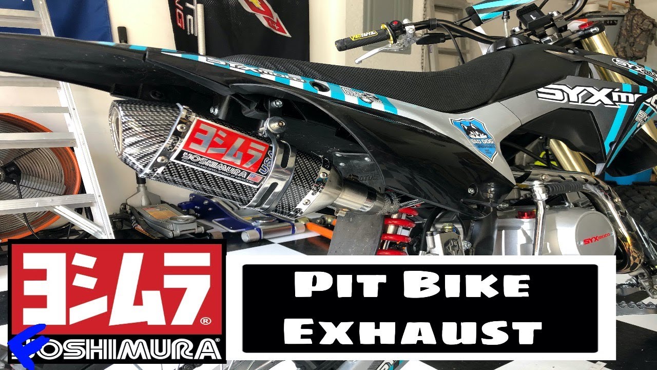 SYX Moto 125 Exhaust | Carbon Fiber Yoshimura Pit Bike Exhaust (HUGE Difference)