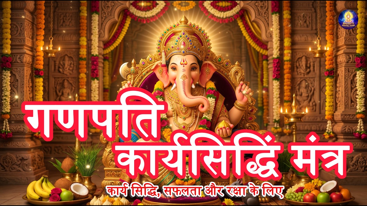 गणपति कार्यसिद्धिं मंत्र 🐘 | Success, Protection & Remove Obstacles | Powerful Ganpati Mantra