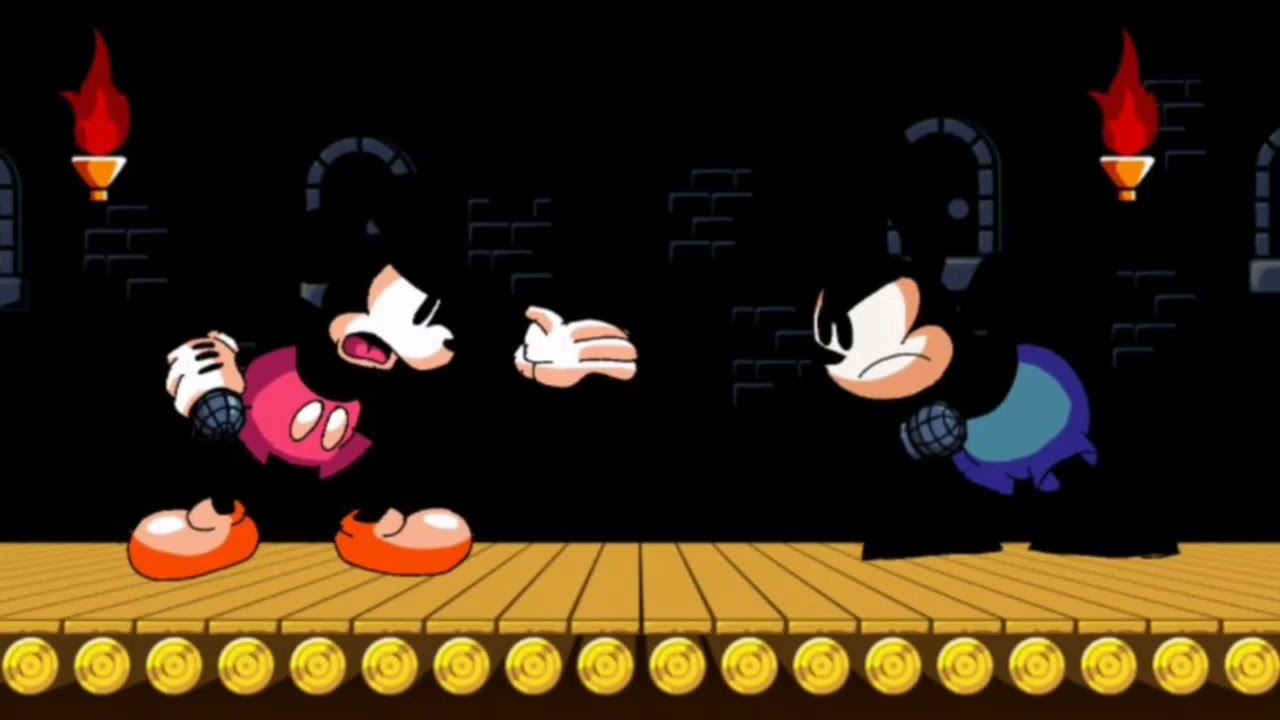 FNF Mickey Mouse VS Oswald sings Oh God No (Mario Madness V2)