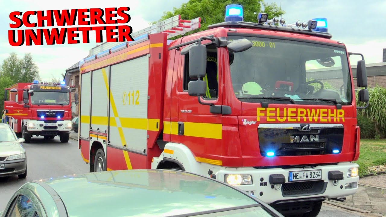[GROSSALARM NACH GEWITTER MIT STARKREGEN] - Zahlreiche Unwettereinsätze im Rhein-Kreis Neuss -